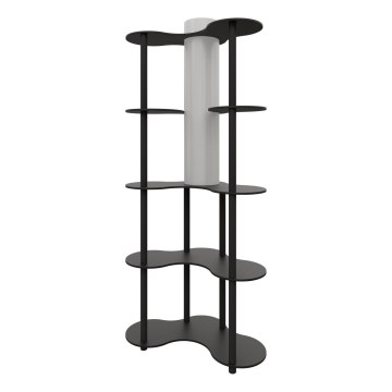 Lampe sur pied avec étagères NOTO 1xE27/40W/230V noire