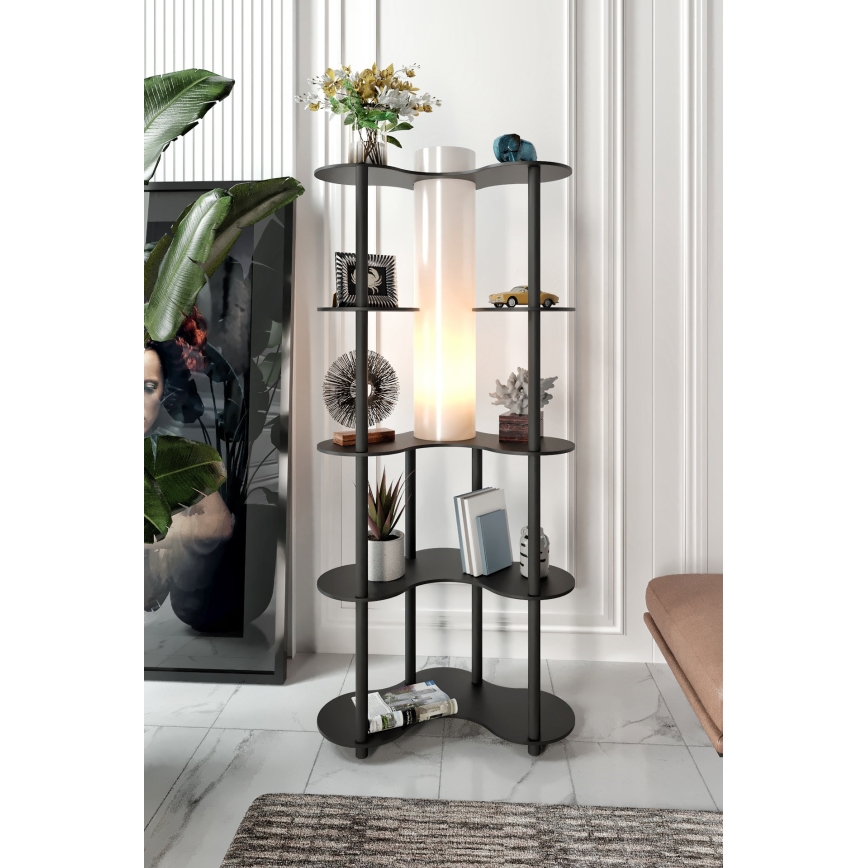 Lampe sur pied avec étagères NOTO 1xE27/40W/230V noire
