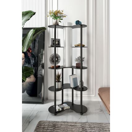 Lampe sur pied avec étagères NOTO 1xE27/40W/230V noire