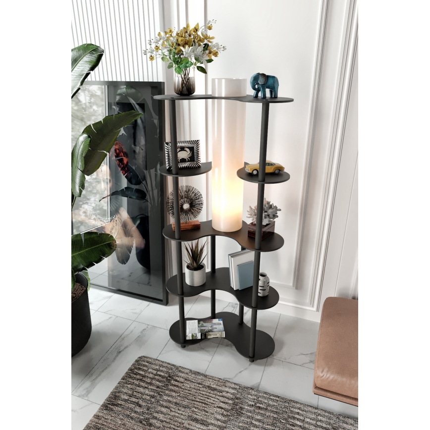 Lampe sur pied avec étagères NOTO 1xE27/40W/230V noire