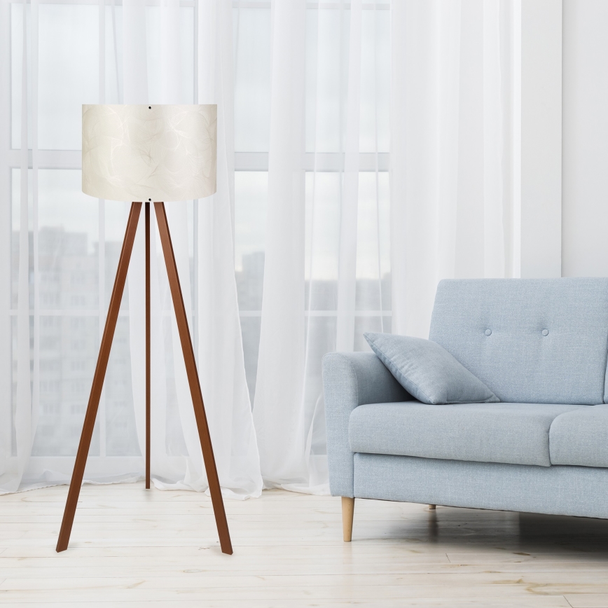 Lampe sur pied AYD 1xE27/40W/230V blanche/brune