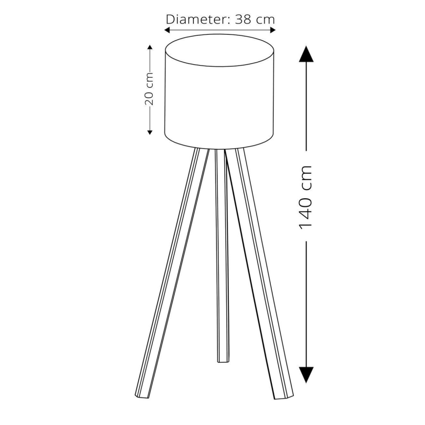 Lampe sur pied AYD 1xE27/40W/230V bleue/beige