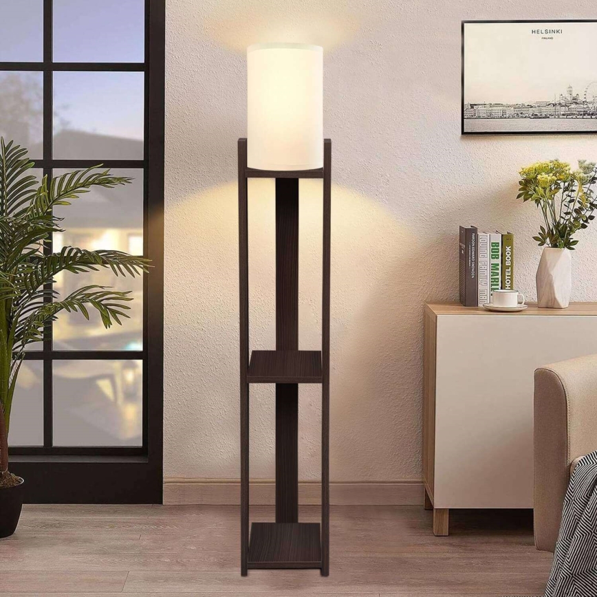 Lampe sur pied AYD 1xE27/40W/230V brun/crème