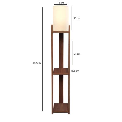 Lampe sur pied AYD 1xE27/40W/230V brun/crème