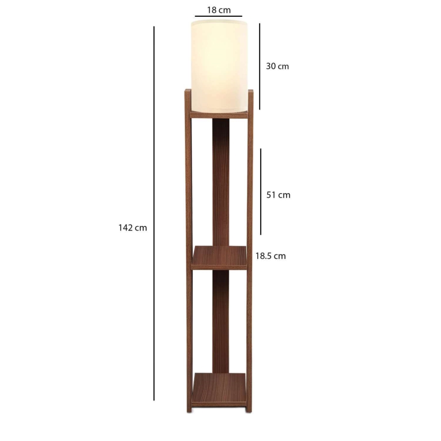 Lampe sur pied AYD 1xE27/40W/230V brun/crème