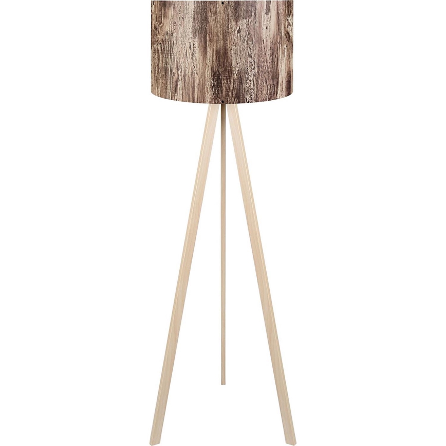 Lampe sur pied AYD 1xE27/40W/230V marron/beige