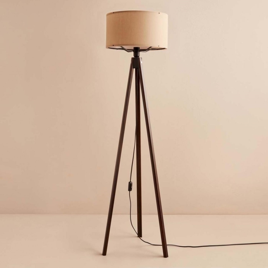 Lampe sur pied AYD 1xE27/40W/230V marron/beige