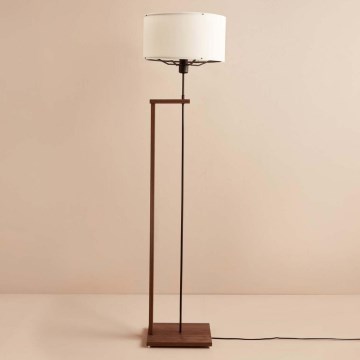 Lampe sur pied AYD 1xE27/40W/230V marron/blanc