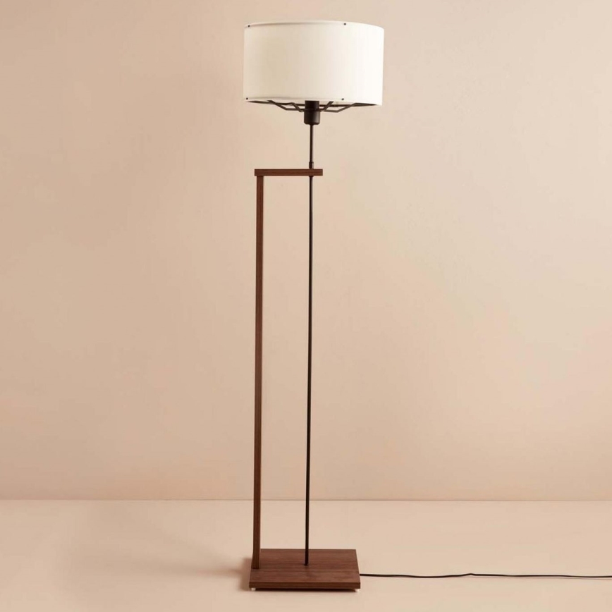 Lampe sur pied AYD 1xE27/40W/230V marron/blanc