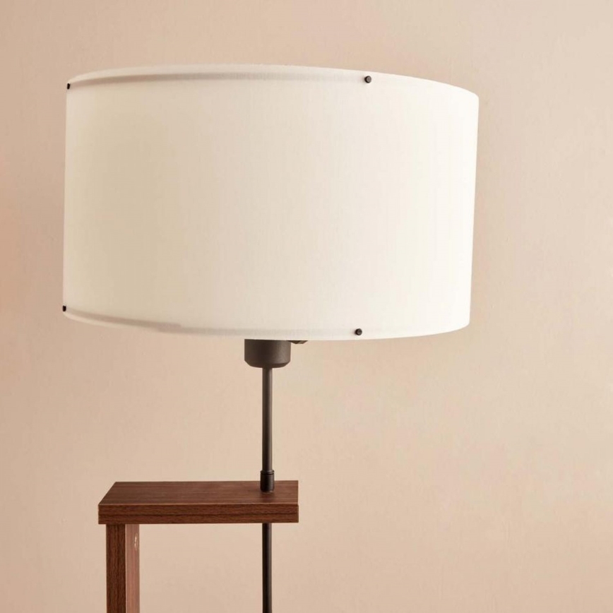 Lampe sur pied AYD 1xE27/40W/230V marron/blanc