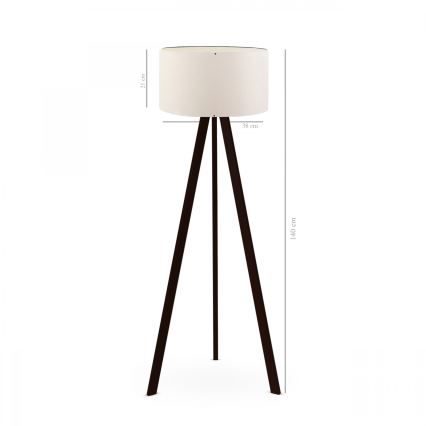 Lampe sur pied AYD 1xE27/40W/230V marron/blanc