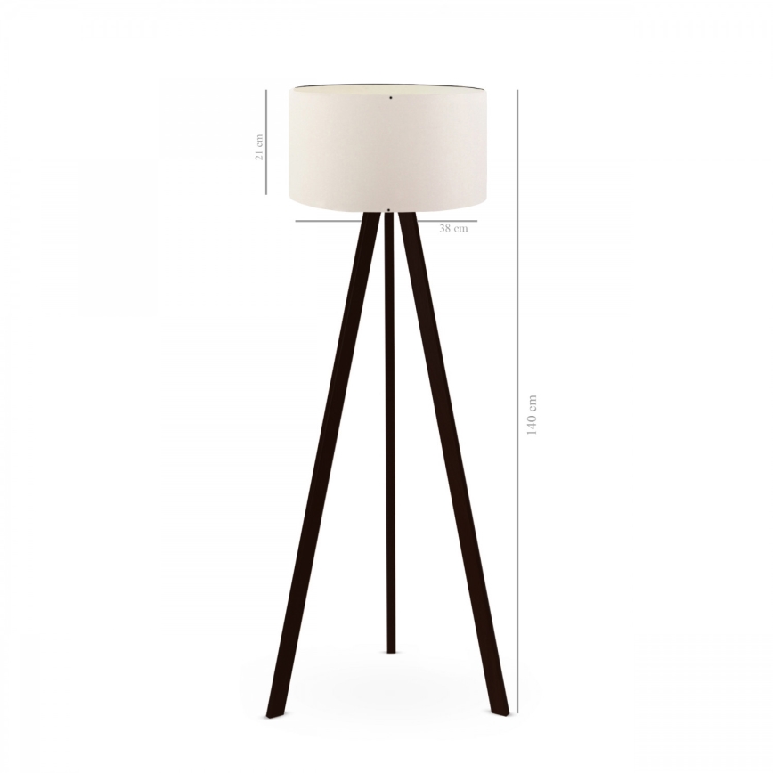 Lampe sur pied AYD 1xE27/40W/230V marron/blanc