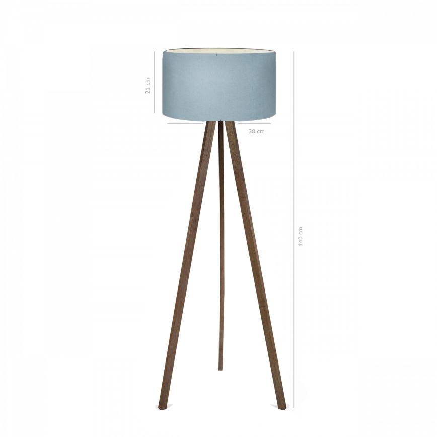 Lampe sur pied AYD 1xE27/40W/230V marron/bleu