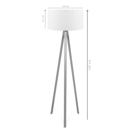 Lampe sur pied AYD 1xE27/40W/230V marron/gris
