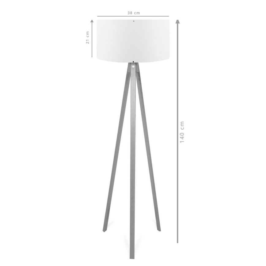 Lampe sur pied AYD 1xE27/40W/230V marron/gris