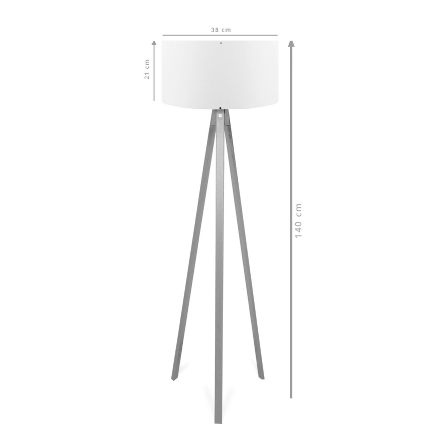 Lampe sur pied AYD 1xE27/40W/230V marron/gris