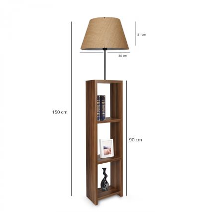 Lampe sur pied AYD 1xE27/40W/230V marron