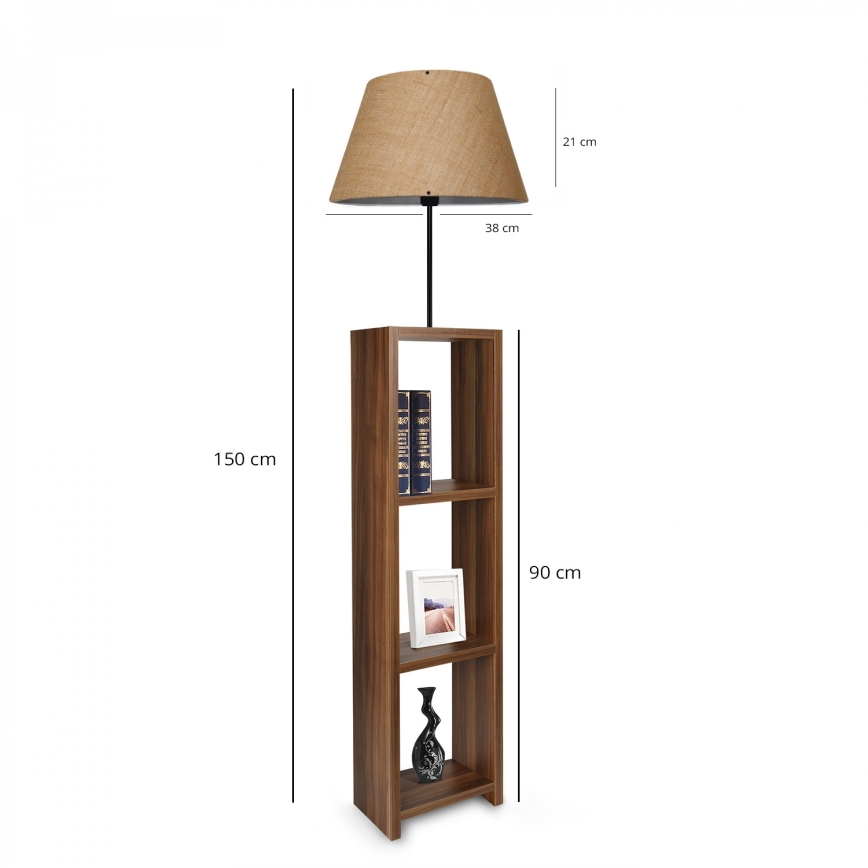 Lampe sur pied AYD 1xE27/40W/230V marron