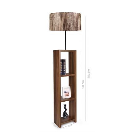 Lampe sur pied AYD 1xE27/40W/230V marron