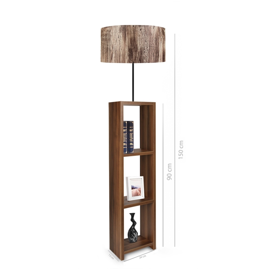 Lampe sur pied AYD 1xE27/40W/230V marron