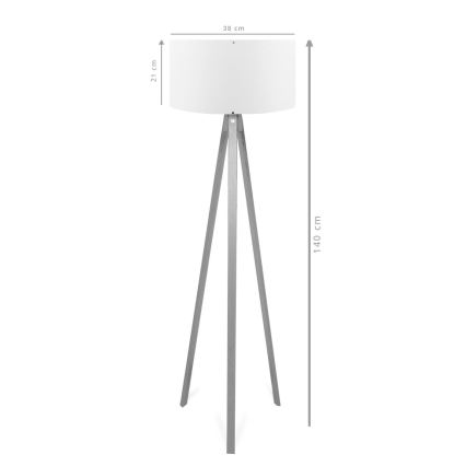 Lampe sur pied AYD 1xE27/40W/230V marron