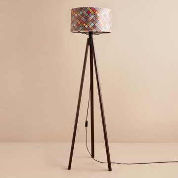 Lampe sur pied AYD 1xE27/40W/230V marron/multicolore