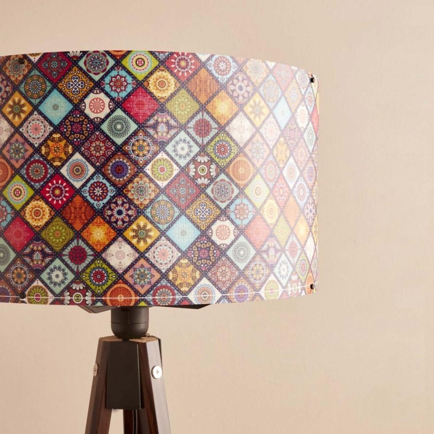 Lampe sur pied AYD 1xE27/40W/230V marron/multicolore