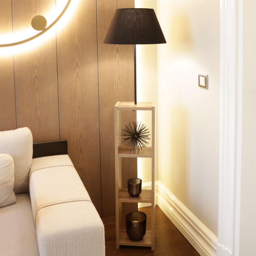Lampe sur pied AYD 1xE27/40W/230V marron/noir