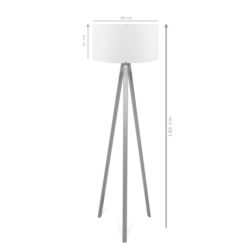Lampe sur pied AYD 1xE27/40W/230V Marron/Rouge