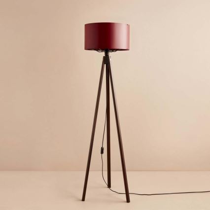 Lampe sur pied AYD 1xE27/40W/230V marron/rouge