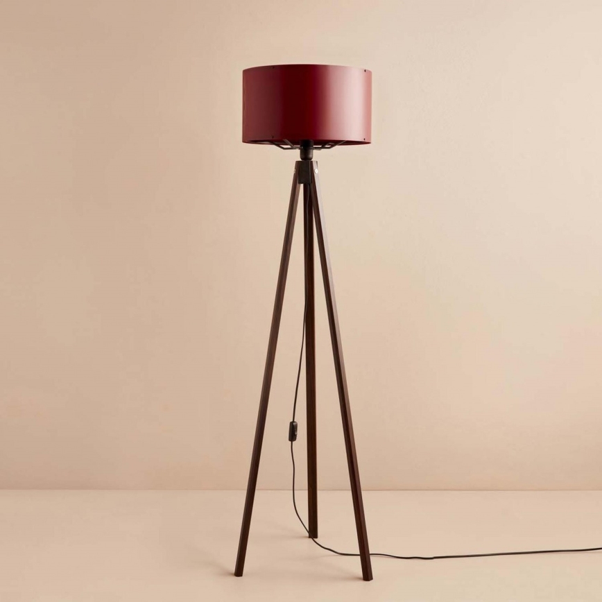 Lampe sur pied AYD 1xE27/40W/230V marron/rouge