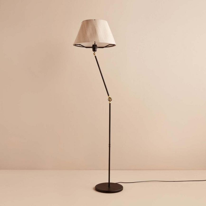 Lampe sur pied AYD 1xE27/40W/230V noire/beige