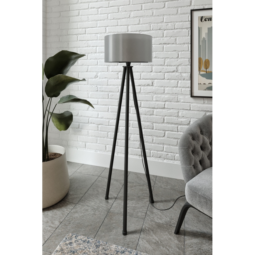 Lampe sur pied AYD 1xE27/40W/230V noire/grise