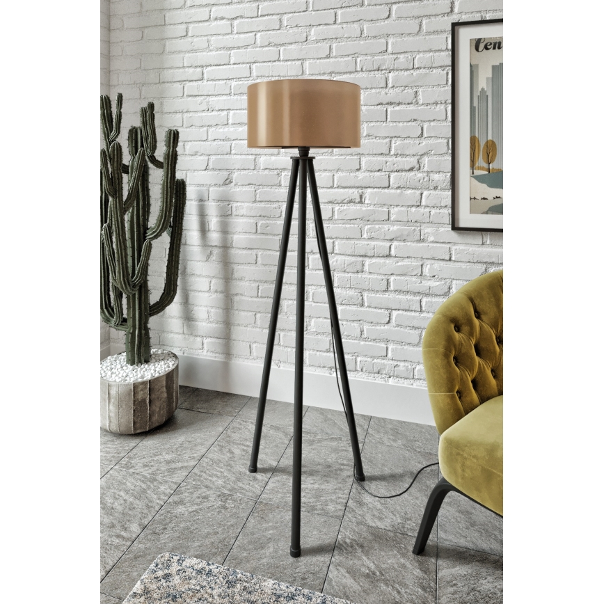 Lampe sur pied AYD 1xE27/40W/230V noire/marron