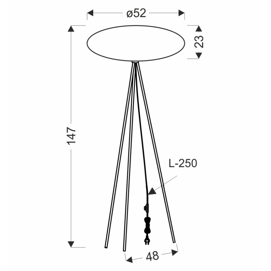 Lampe sur pied CAFEE 1xE27/40W/230V blanche/noire