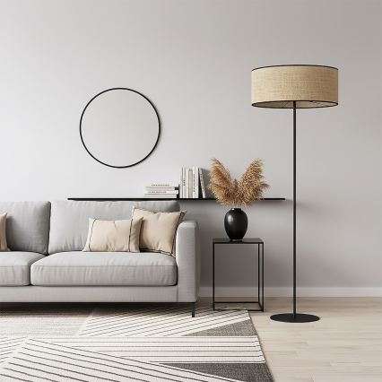 Lampe sur pied ECO 1xE27/15W/230V beige/rotin