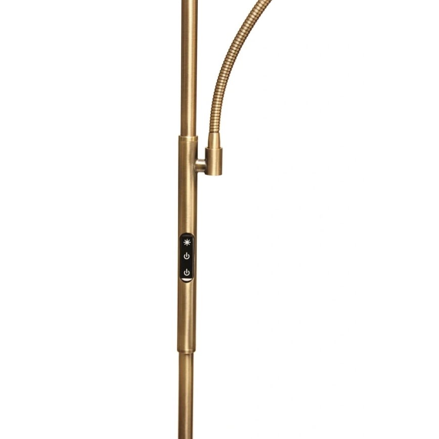 Lampadaire LED dimmable NORA LED/25W/230V 2200/3000/4000K + LED/5W 3000K doré + télécommande