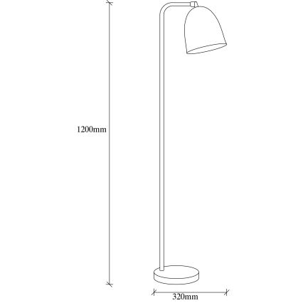 Lampe sur pied TATTOO 1xE27/40W/230V noire