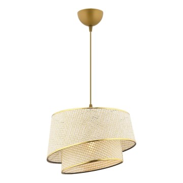 Lampe suspendue BARETTE 1xE27/60W/230V crème/or