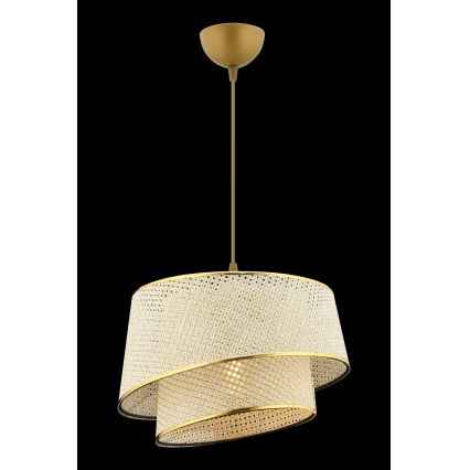 Lampe suspendue BARETTE 1xE27/60W/230V crème/or
