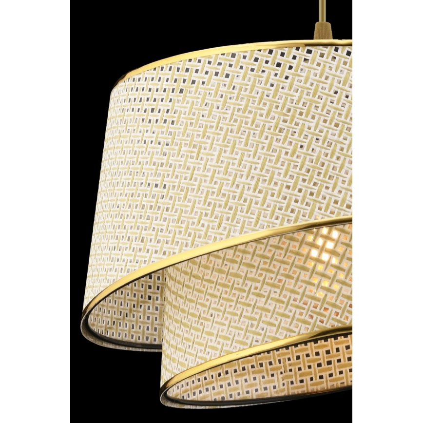 Lampe suspendue BARETTE 1xE27/60W/230V crème/or