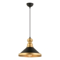 Lampe suspendue MONZA 1xE27/40W/230V, 30 cm noire/or