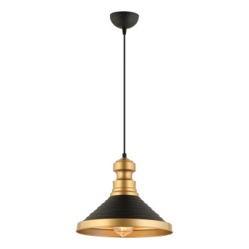 Lampe suspendue MONZA 1xE27/40W/230V, 30 cm noire/or