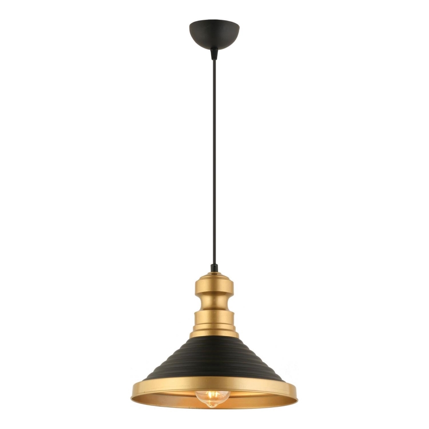 Lampe suspendue MONZA 1xE27/40W/230V, 30 cm noire/or