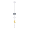 Lampe suspendue pour enfants TRIO 1xE27/20W/230V gris/blanc/jaune