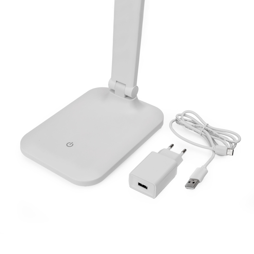 Lampe de table tactile à intensité variable avec charge sans fil et Port USB REMUS LED/5W/230V blanc