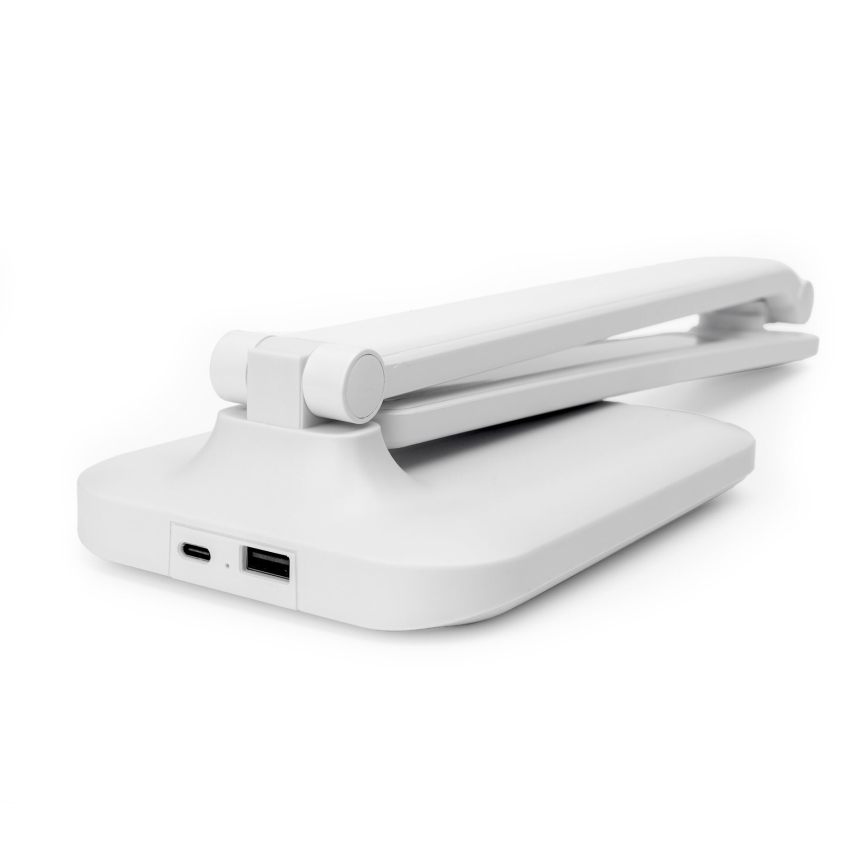 Lampe de table tactile à intensité variable avec charge sans fil et Port USB REMUS LED/5W/230V blanc