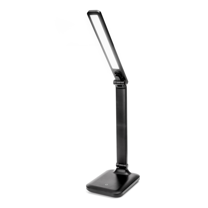 Lampe de table tactile à intensité variable avec charge sans fil et Port USB REMUS LED/5W/230V noir