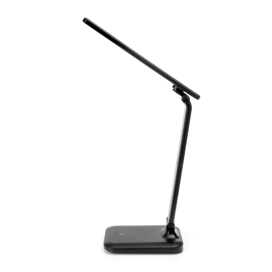 Lampe de table tactile à intensité variable avec charge sans fil et Port USB REMUS LED/5W/230V noir