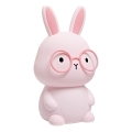 Lampe tactile dimmable LED RGBW pour enfants FLORKA LED/1W/5V USB 1200 mAh lapin rose